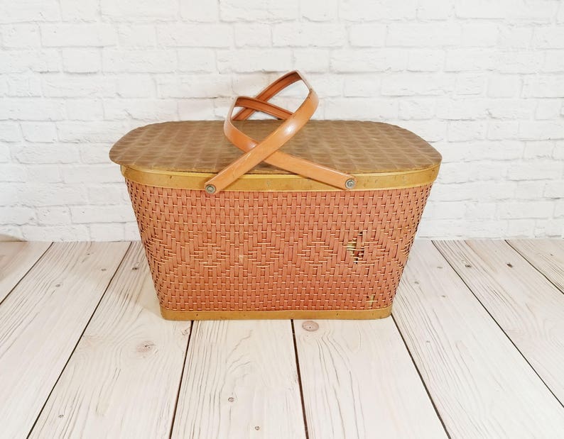 Vintage Picnic Basket Etsy