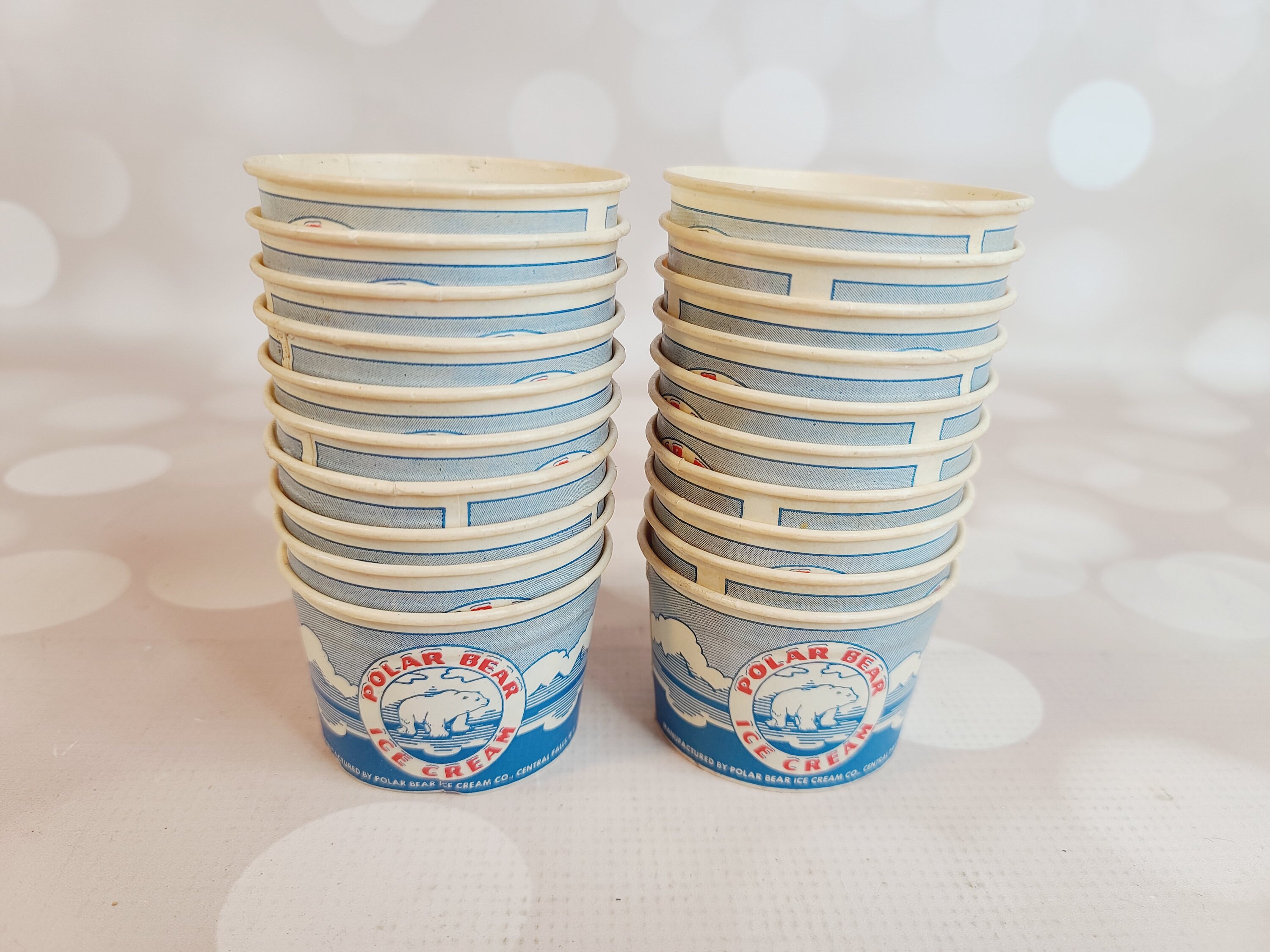 Vintage Polar Bear Ice Cream Paper Cups New Old Stock 