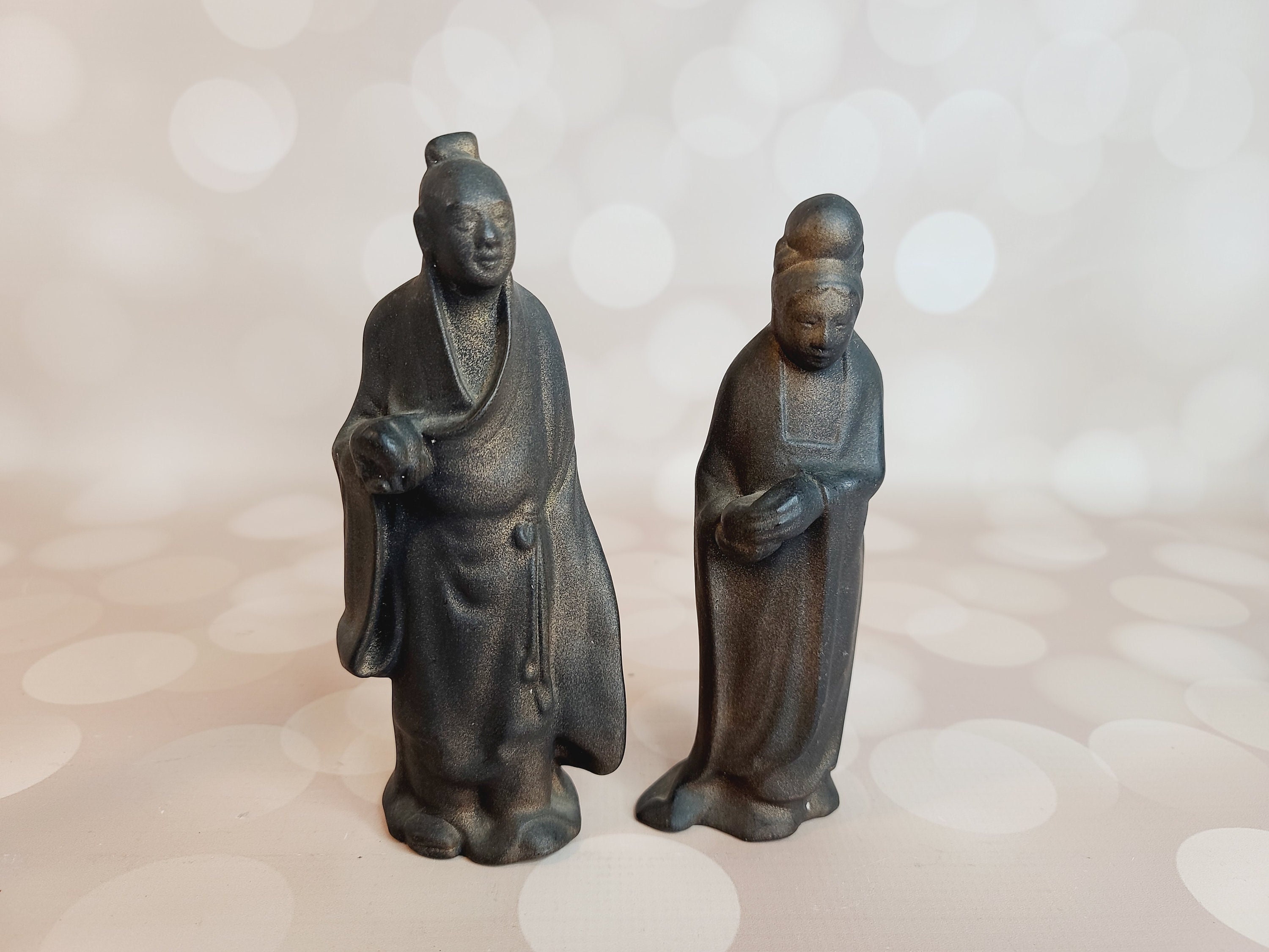 ヴィンテージ中国彫像 2体セット - Etsy 日本
