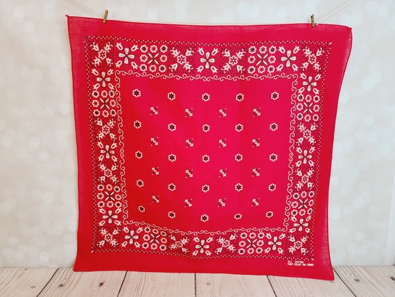 Vintage Classic Red Bandana - image 1