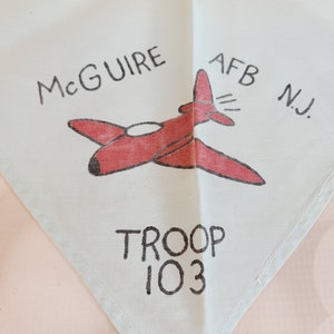 Vintage McGuire Pfadfindertruppe Halstuch, Flugzeug