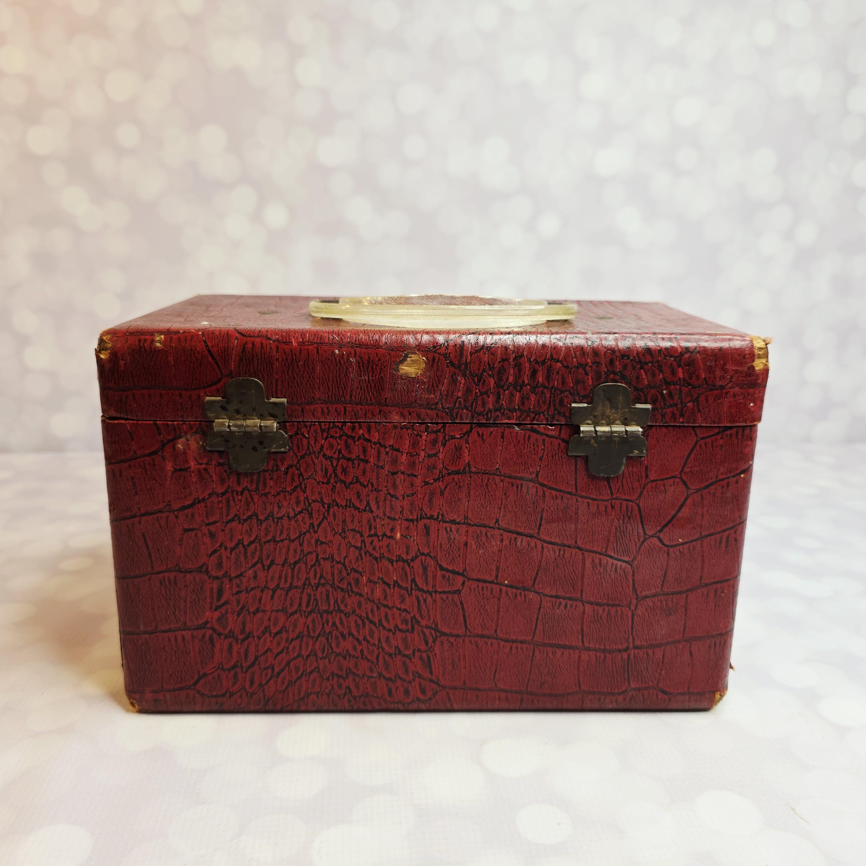 Vintage Faux Alligator Train Case - Etsy Israel