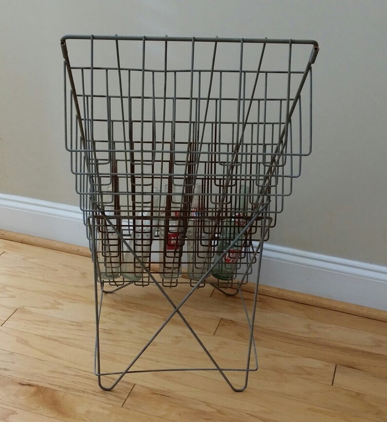Vintage General Store Standing Wire Soda Bottle Rack Display Etsy