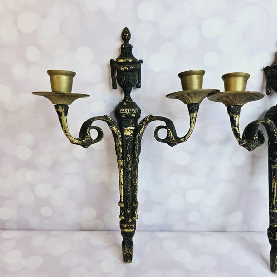 ヴィンテージ メタル キャンドル 燭台、2 個セット - Etsy 日本