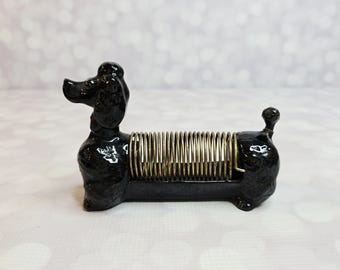 Vintage Poodle Spiral Letter Holder
