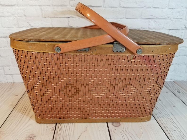 Vintage Picnic Basket Etsy