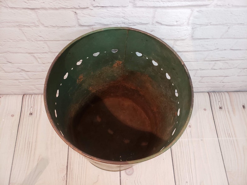 Vintage Metal Trash Can