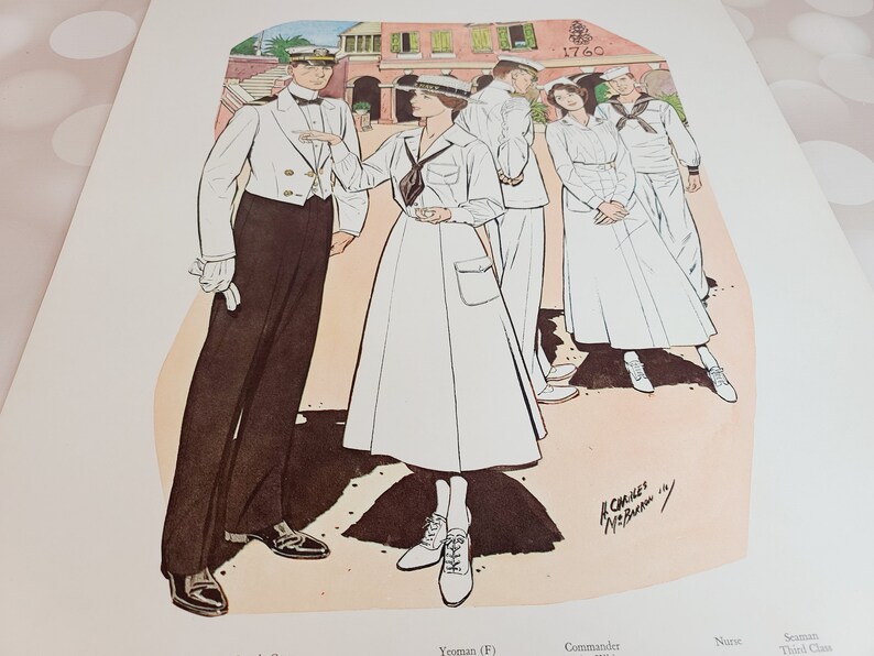 Vintage Uniforms of the US Navy Print, H. Charles McBarron Jr image 4