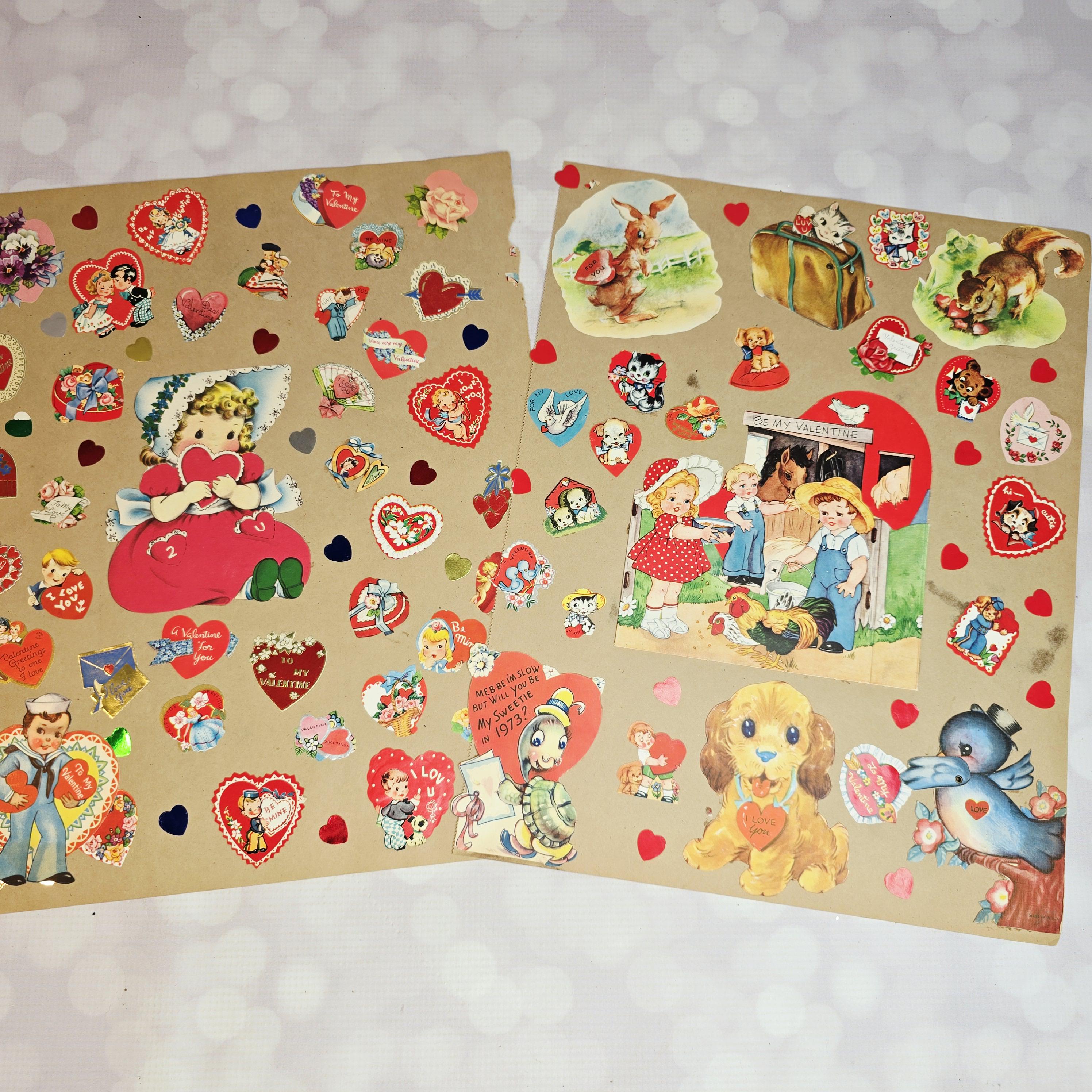 Vintage Valentines Ephemera Sheets