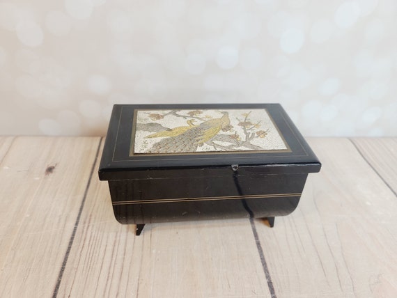 Vintage Jewelry Box, Peacock, Art of Chokin - image 1