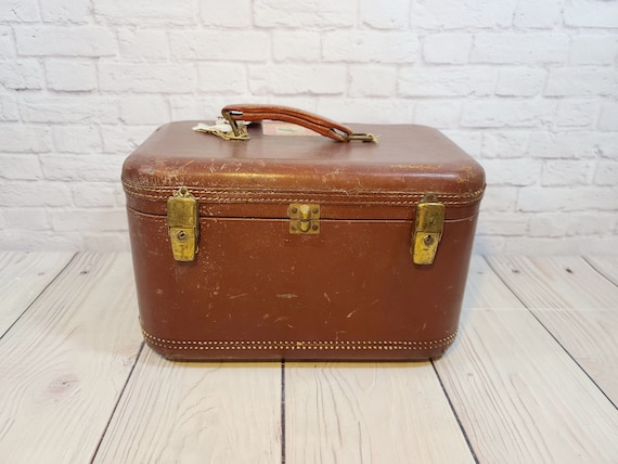 Vintage Leather Train Case
