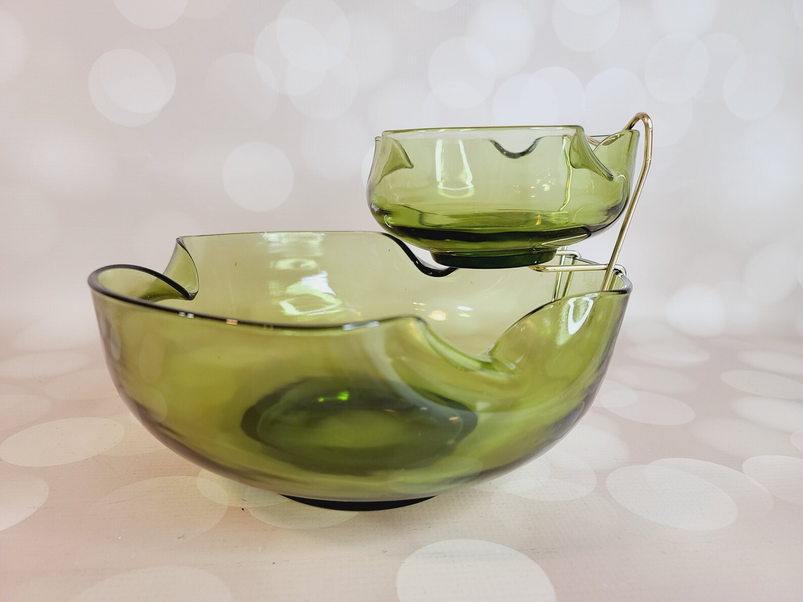 Vintage Chip and Dip Bowl Mid Century Etsy