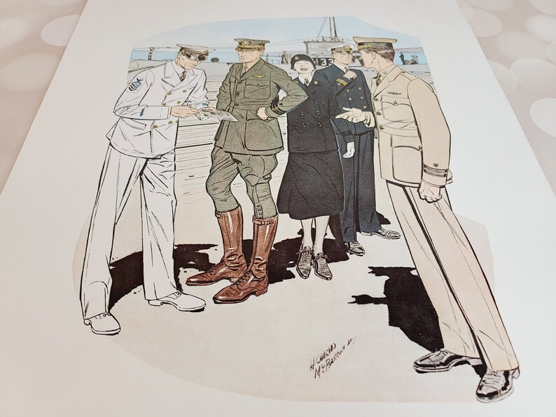 Vintage Uniforms of the US Navy Print, H. Charles McBarron Jr image 3