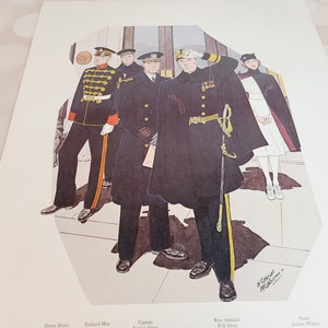 Vintage Uniforms of the US Navy Print, H. Charles McBarron Jr image 4