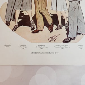 Vintage Uniforms of the US Navy Print, H. Charles McBarron Jr image 3