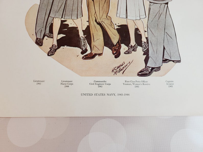 Vintage Uniforms of the US Navy Print, H. Charles McBarron Jr image 3