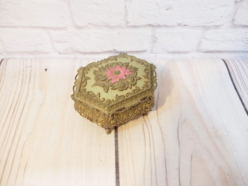 Vintage Footed Trinket Box