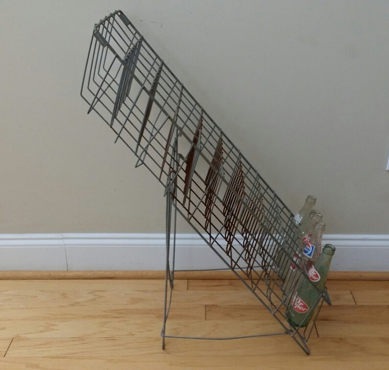 Vintage General Store Standing Wire Soda Bottle Rack Display Etsy