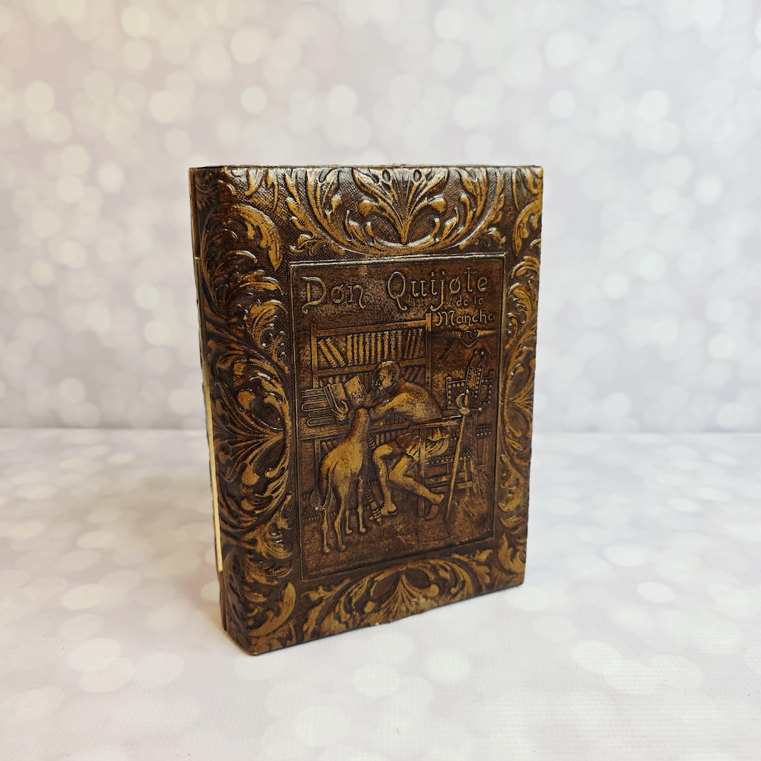 Vintage Don Quixote Faux Embossed Leather Cigar Box - Etsy