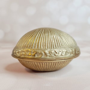 Vintage Brass Egg Trinket Box