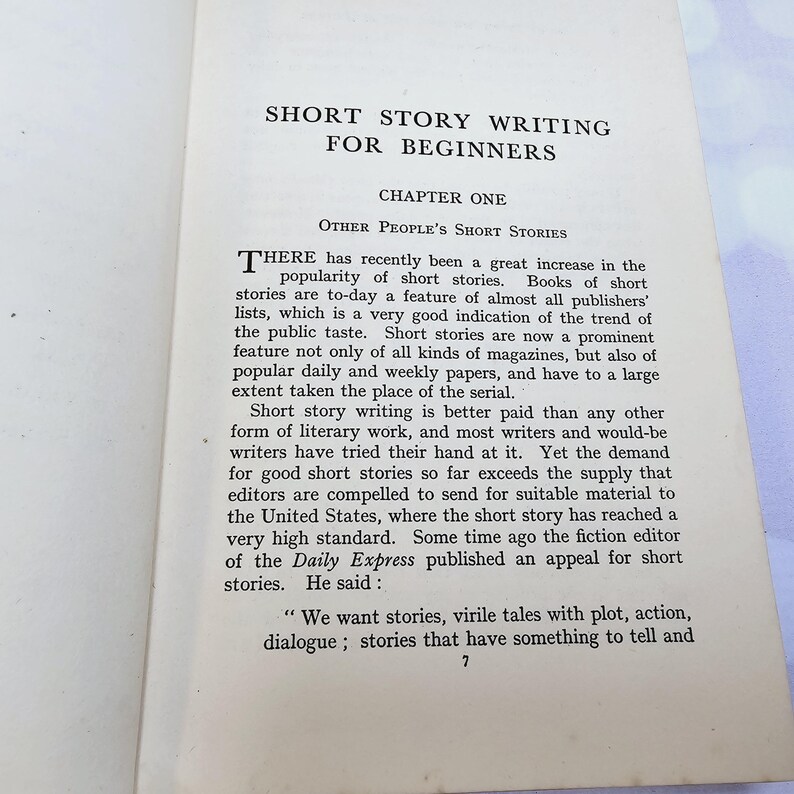 Vintage Short Story Writing for Beginners Book, 1937 - Etsy