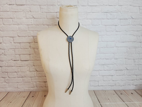 Vintage Bolo Tie, Jeweled - image 2