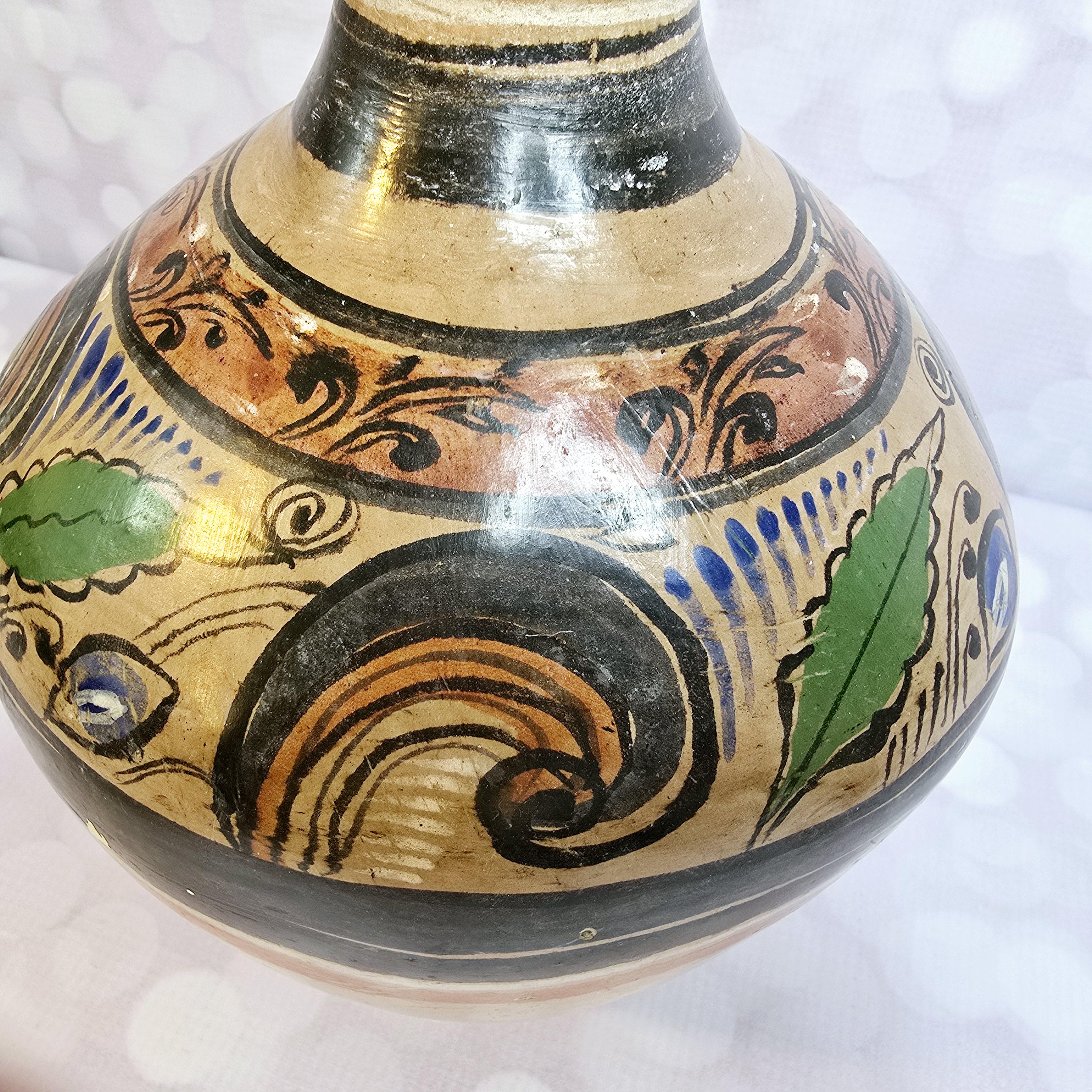 メキシコ工芸品　陶器　花瓶　ヴィンテージ　民藝 ヴィンテージ メキシコ陶器花瓶 - Etsy 日本