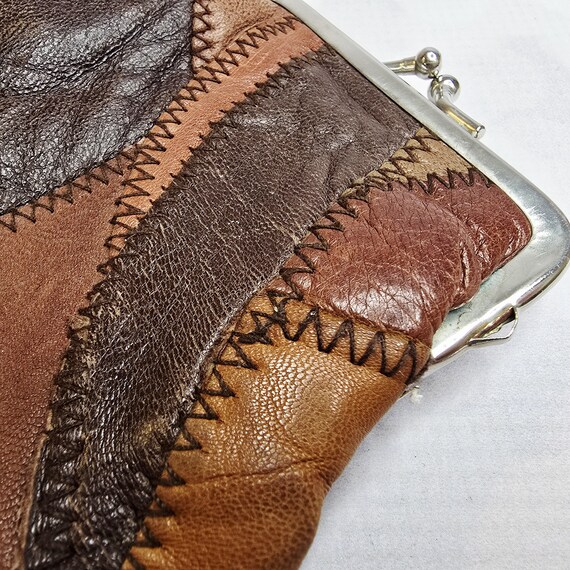 Vintage Patchwork Leather Change Purse - image 5