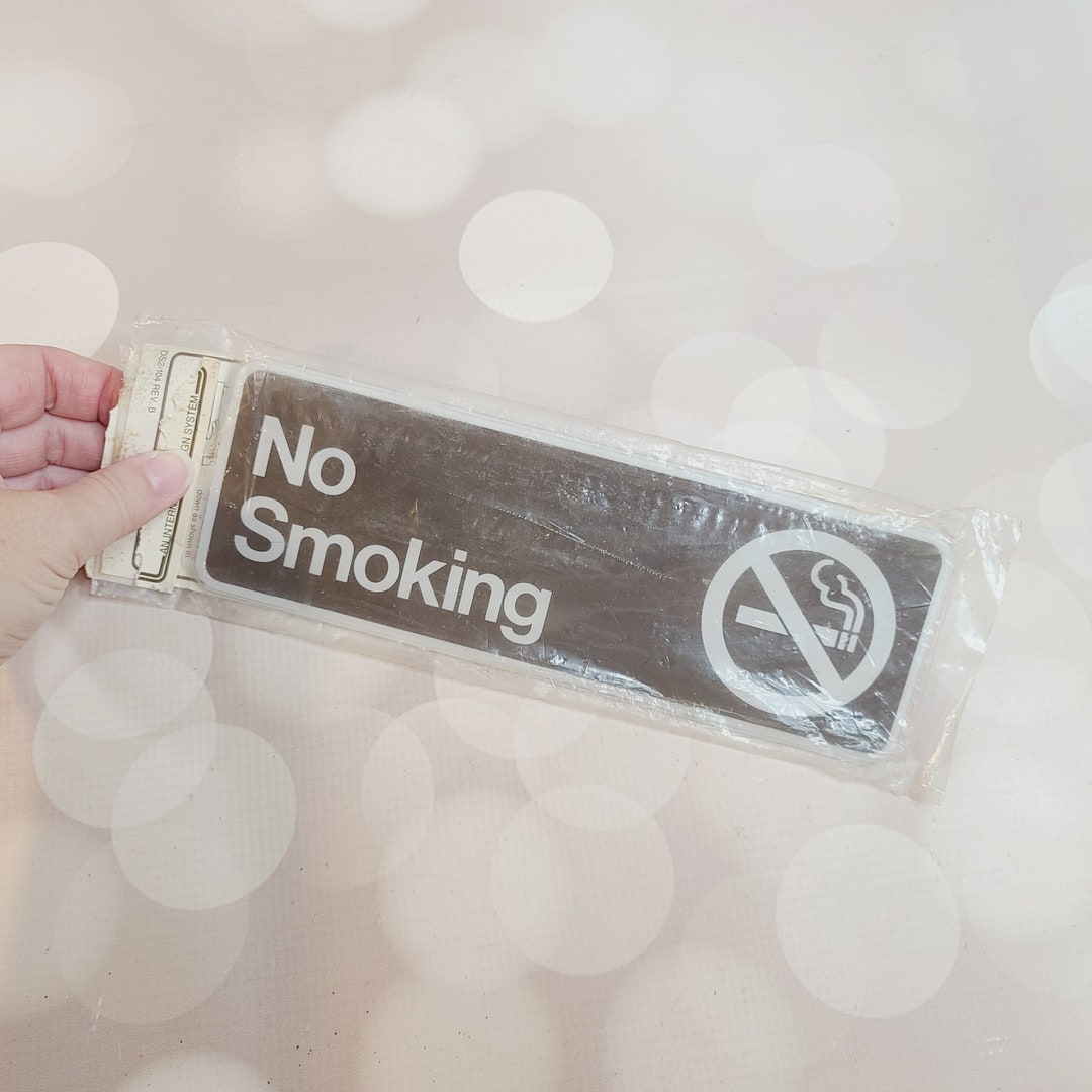 Vintage No Smoking Sign - Etsy
