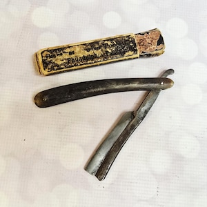 Antique George Wostenholm and Sons Straight Razor, 1860