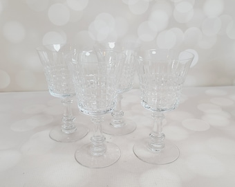 Vintage Fostoria Wine Glasses, Set of 4
