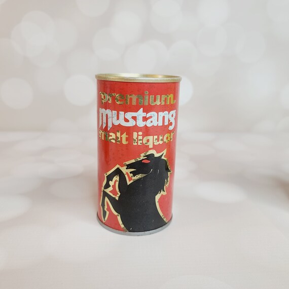 ヴィンテージ マスタング モルト リカー フラットトップ ビール缶