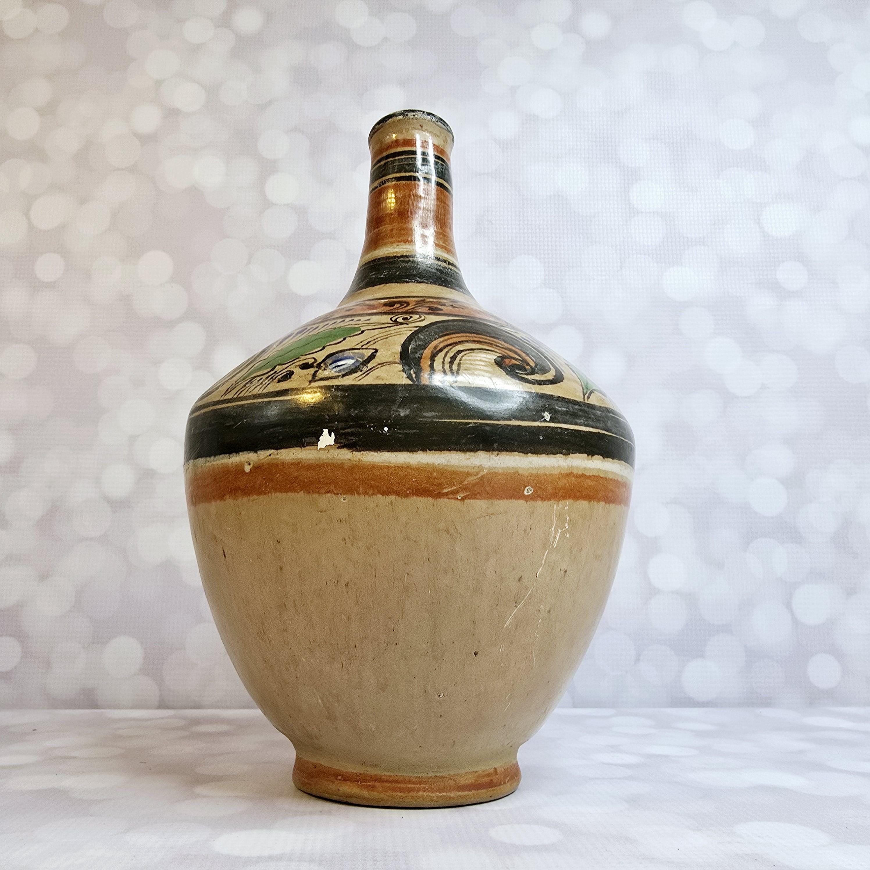 陶芸品 陶器 花瓶 メキシカンアンティーク ヴィンテージ メキシコ陶器花瓶 - Etsy 日本
