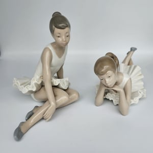 Two Charming Nao by LLadro Porcelain Ballerinas
