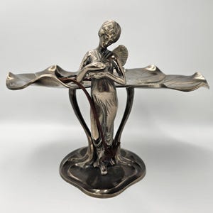 Prachtig jugendstil/art nouveau visitekaartjesbakje verzilverd WMF
