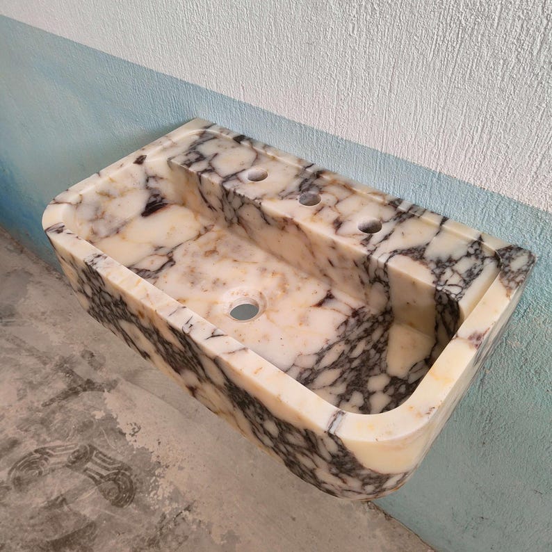 calacatta viola bathroom sink