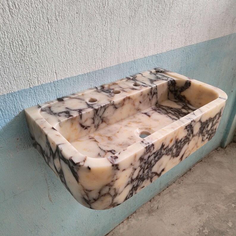 calacatta viola marble wall mount