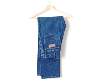 Vintage Wrangler High Rise Dark Wash Straight Leg Jeans