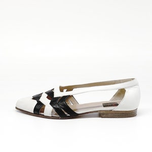 Vintage Maud Frizon Cut Out Two Tone Slip On Flats