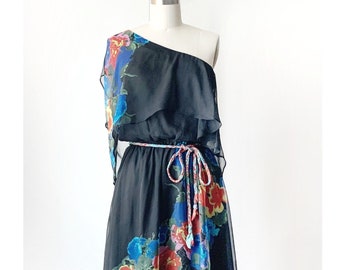 Vintage NOS Y2K Miss Sixty Sheer Floral Boho Dress