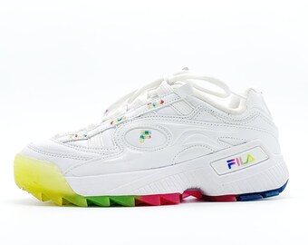 Rainbow Shoes Chunky Tennis Shoes Fila Places That Sell Fila Shoes