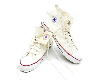 Vintage 1990's Deadstock Unbleached White CONVERSE CHUCK TAYLOR Lo