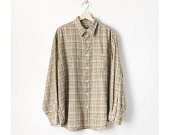 Vintage 90s DKNY Plaid Button Down Shirt