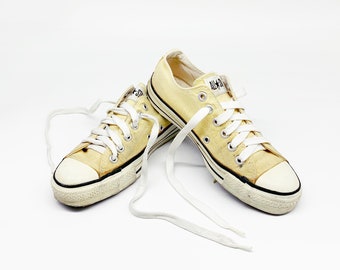 Vintage 90s Yellow Converse Chuck Taylor All Star Low Top Sneaker