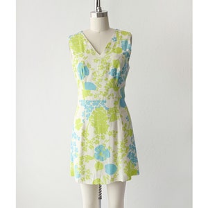 Vintage 60s Psychedelic Floral Mini Dress