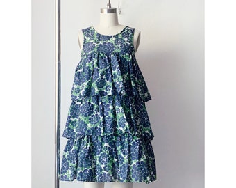 Vintage Floral Ruffled Babydoll Dress