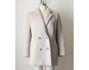 Vintage 90s Tweed Wool Women Blazer Jacket
