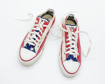 Vintage 90s Converse Chuck Taylor All Star American Flag Low Top Made in U.S.A.