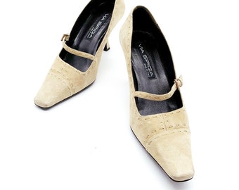 Vintage Y2K Pointed Toe Kitten Heels Mary Janes shoes
