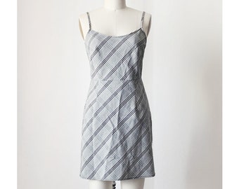 Y2K Urban Renewal Gray Plaid Cami Dress